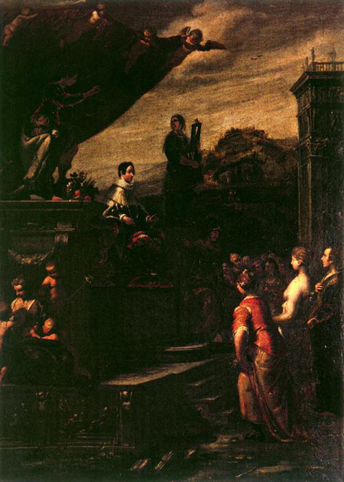 Giovanni Andrea Ansaldo - Allegory of the crowning of Ferdinand II de 'Medici