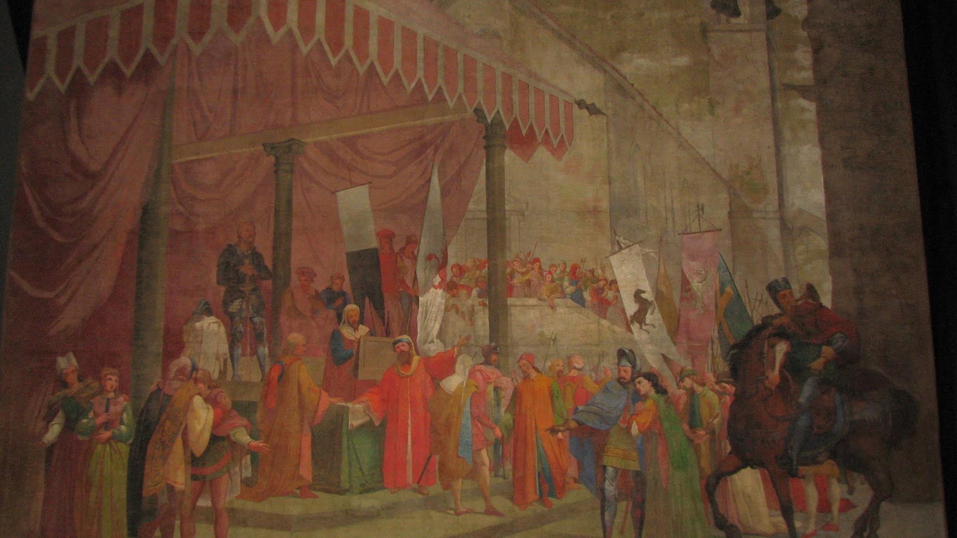 The curtain of the Teatro del Popolo in Castelfiorentino