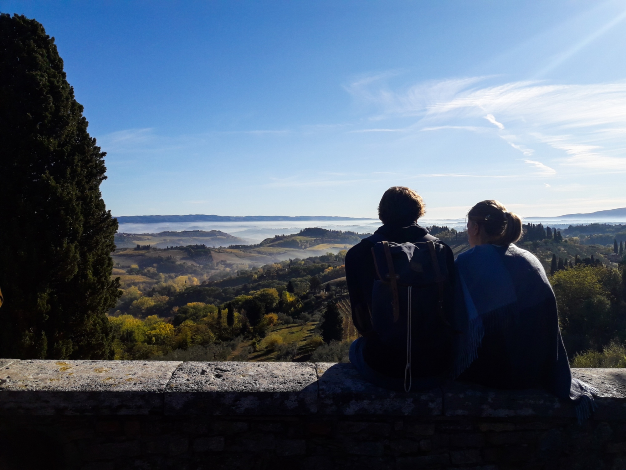 Vue sur la campagne entourant San Gimignano