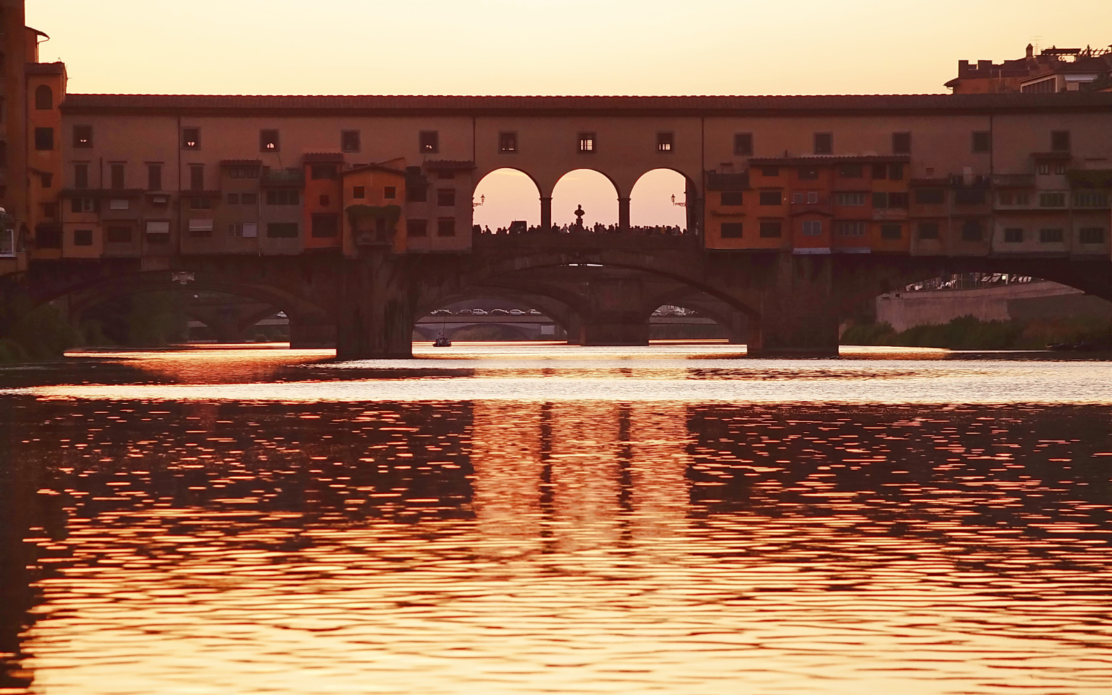 Sonnenuntergang auf der Ponte Vecchio