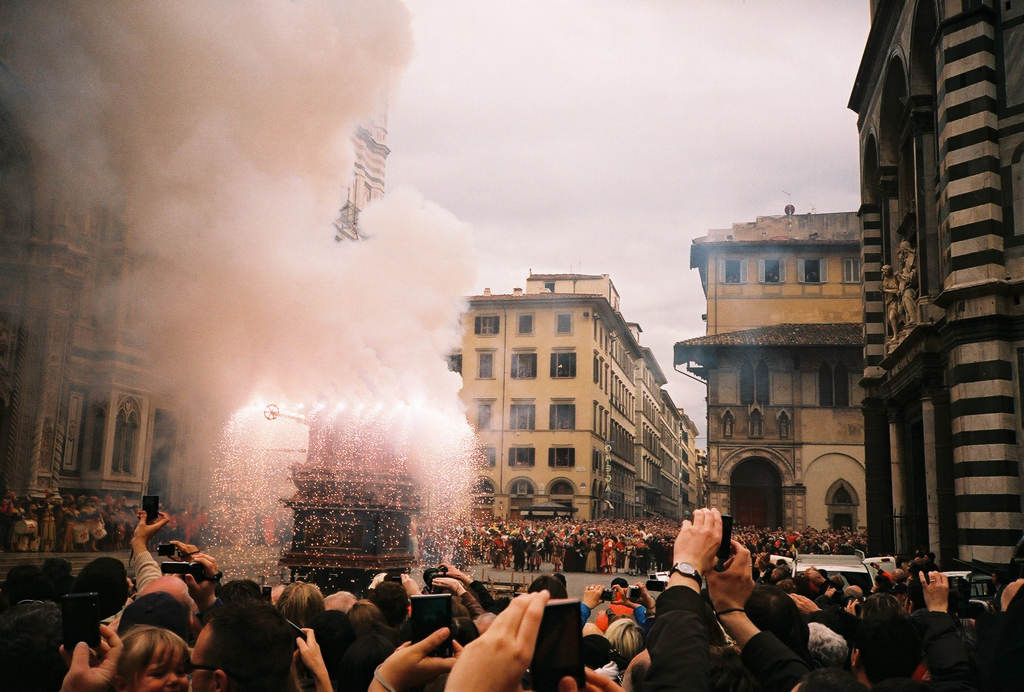 Explosion des Karren in Florenz