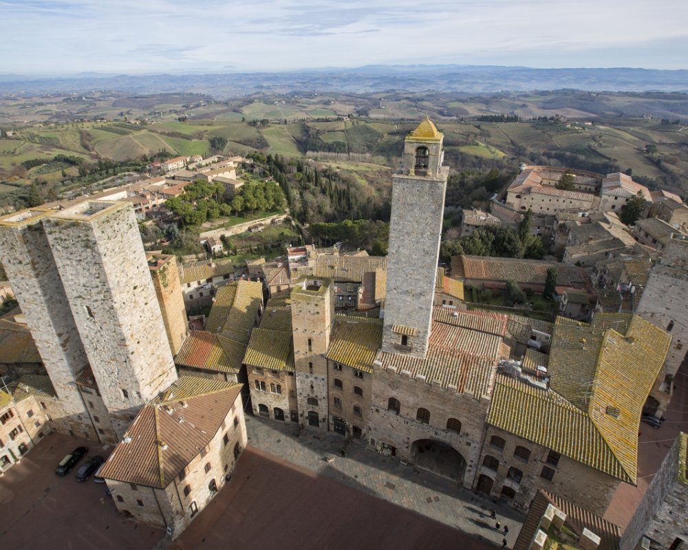 Blick auf San Gimignano