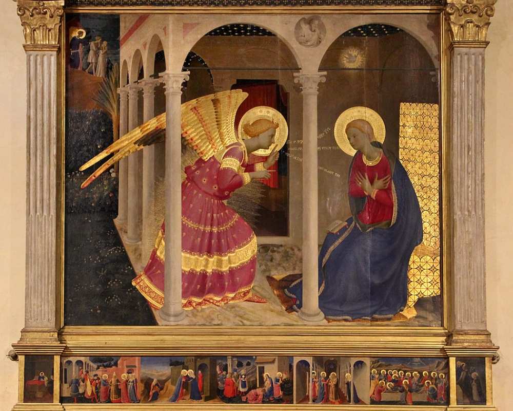 La Anunciación en Cortona de Fra Angelico