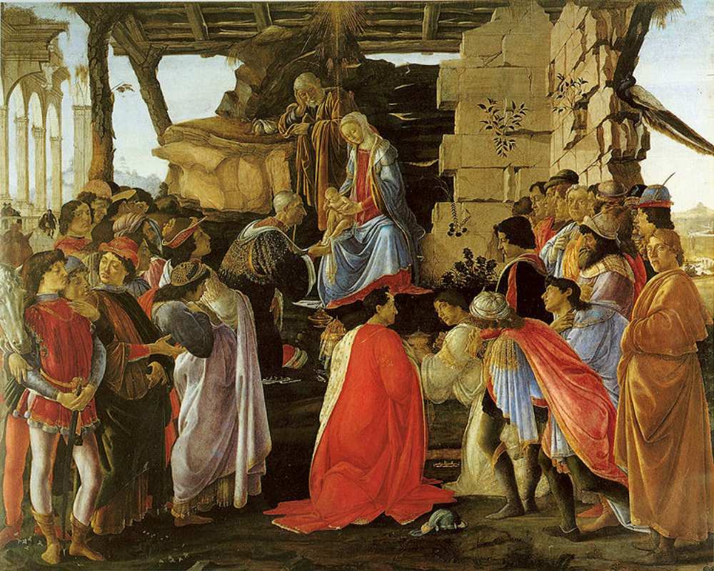 La Adoración de los Reyes Magos de Botticelli