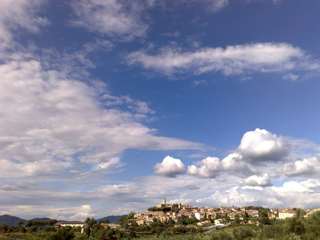 Montescudaio skyline and countryside