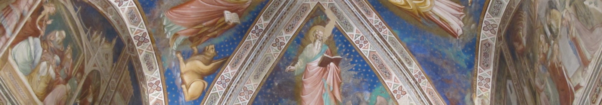 Frescoes  inside the Oratory di Santa Caterina delle Ruote in Rimezzano