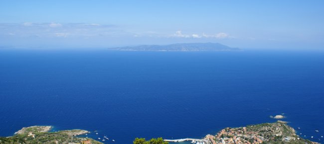 the island of Giannutri seen from Giglio