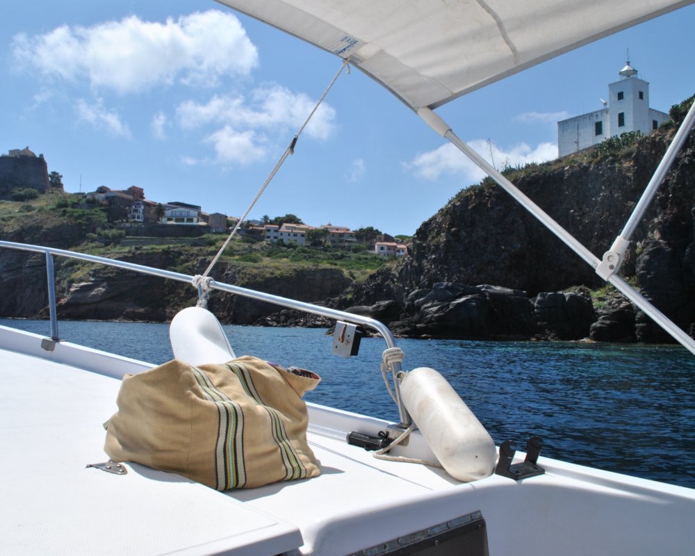 Capraia island by boat