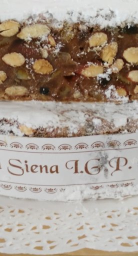 Panforte di Siena, a typical dessert of the Christmas season