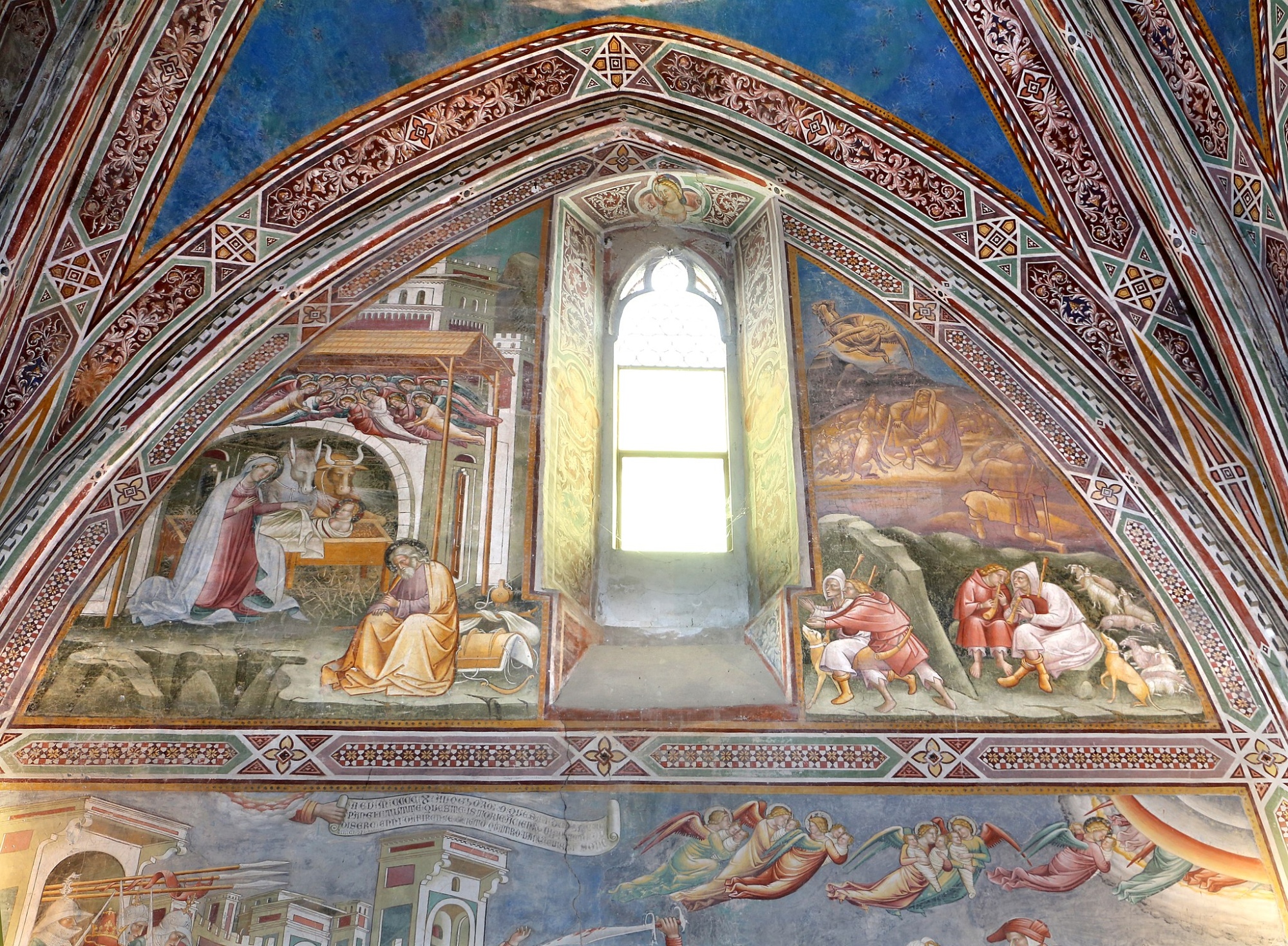 Detail der Fresken, Jesu Geburt