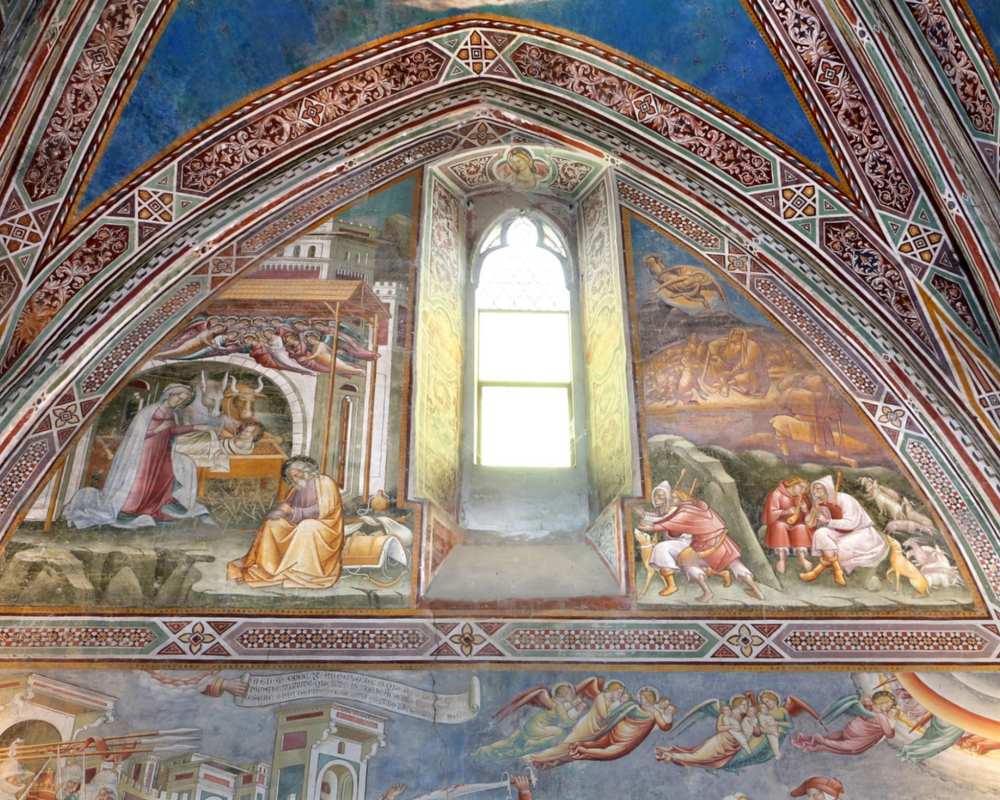 Detalle de los frescos, la Natividad