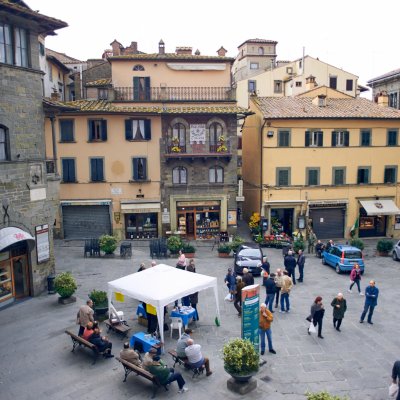 Der Hauptplatz in Cortona