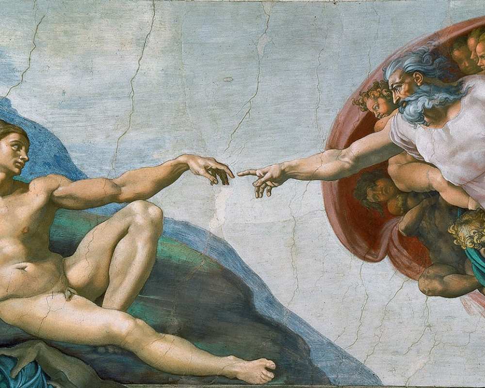Die Erschaffung Adams von Michelangelo
