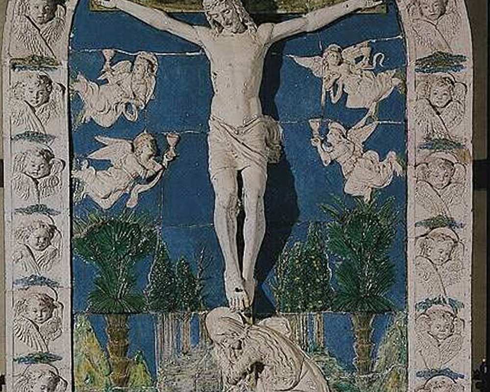 Crucifixión con Magdalena, Andrea de la Robbia