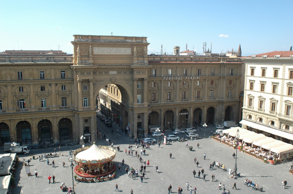 The piazza seen from above