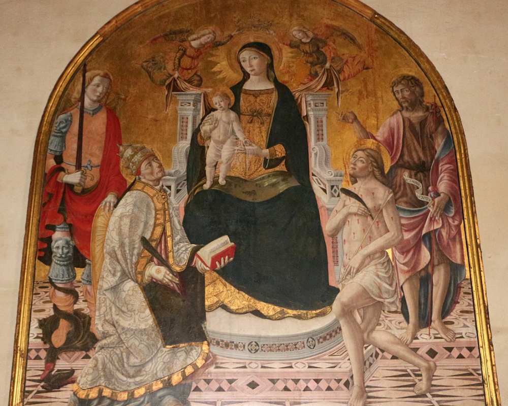 Virgen y el Niño con los santos, Andrea di Niccolò