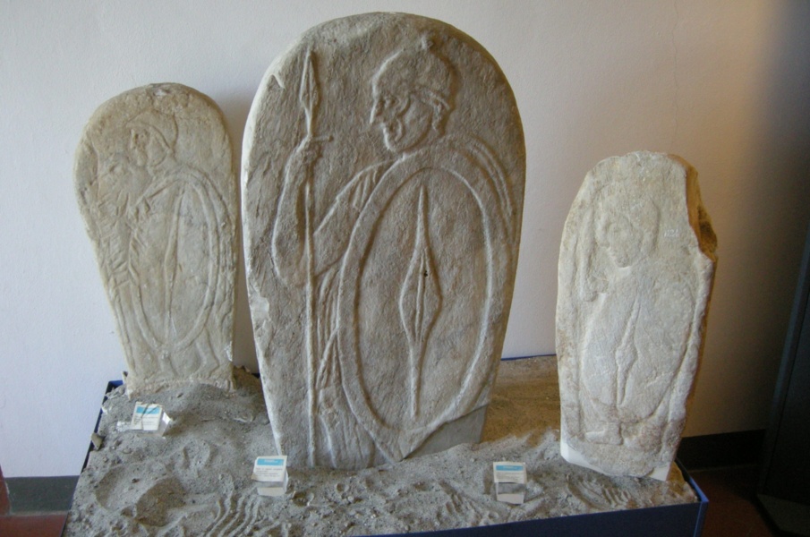 Headstones from the necropolis of Castiglioncello
