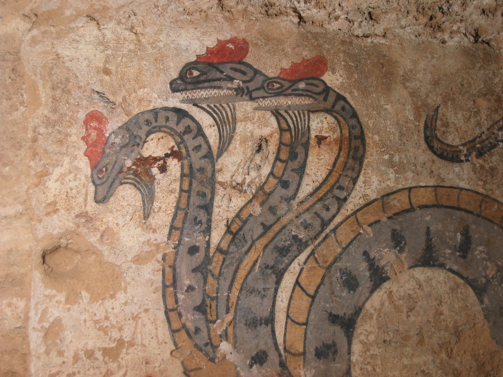 Serpiente de la Cuadriga infernal en Sarteano
