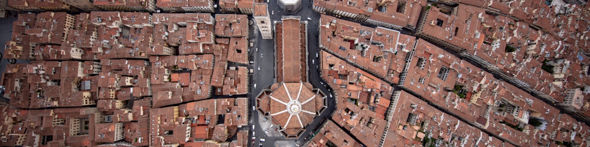 Florencia, vista aérea de la Cúpola de Brunelleschi