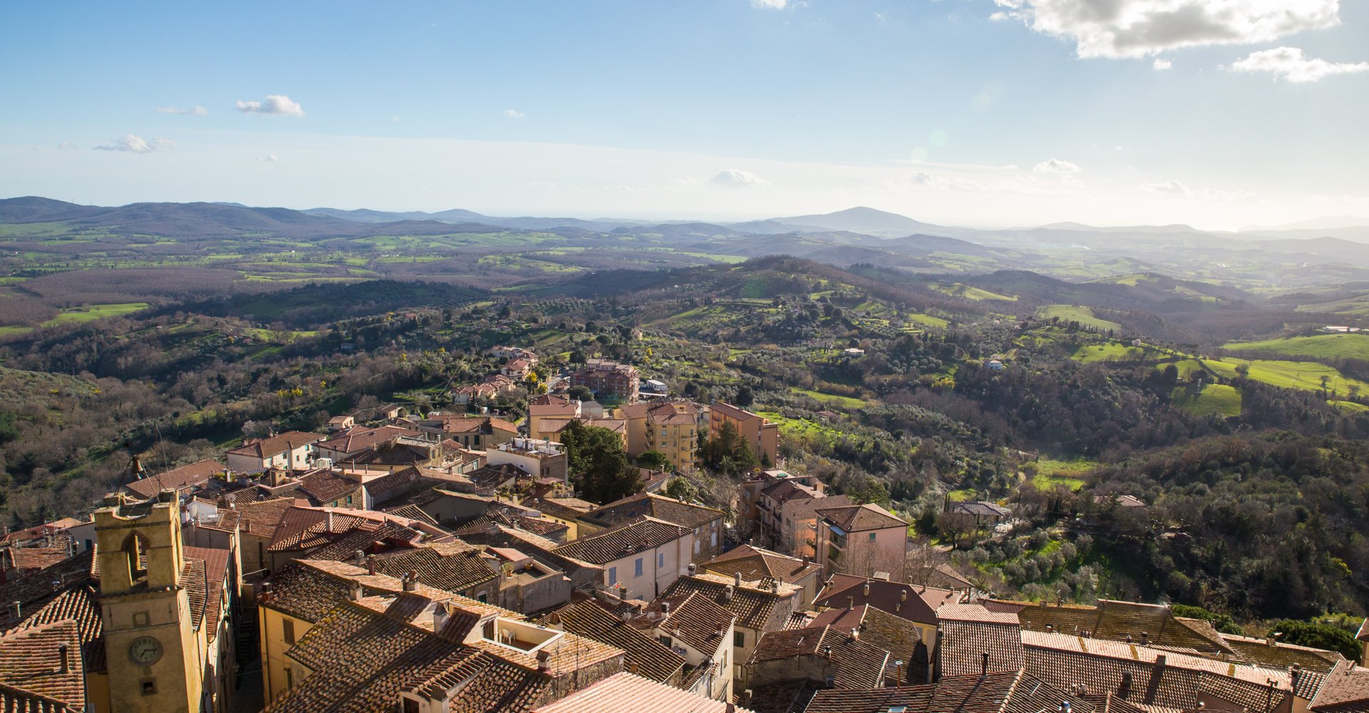 Manciano and surroundings from the Aldobrandesca tower