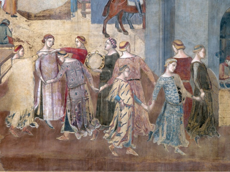 A detail of Lorenzetti's Buon Governo