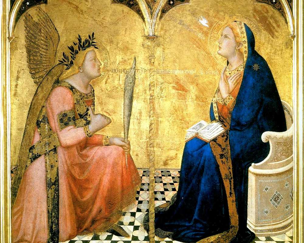 Verkündigung von Ambrogio Lorenzetti, Pinakothek Siena