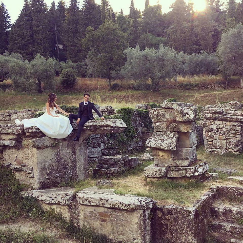 Un mariage de conte de fées dans le site archéologique de Fiesole