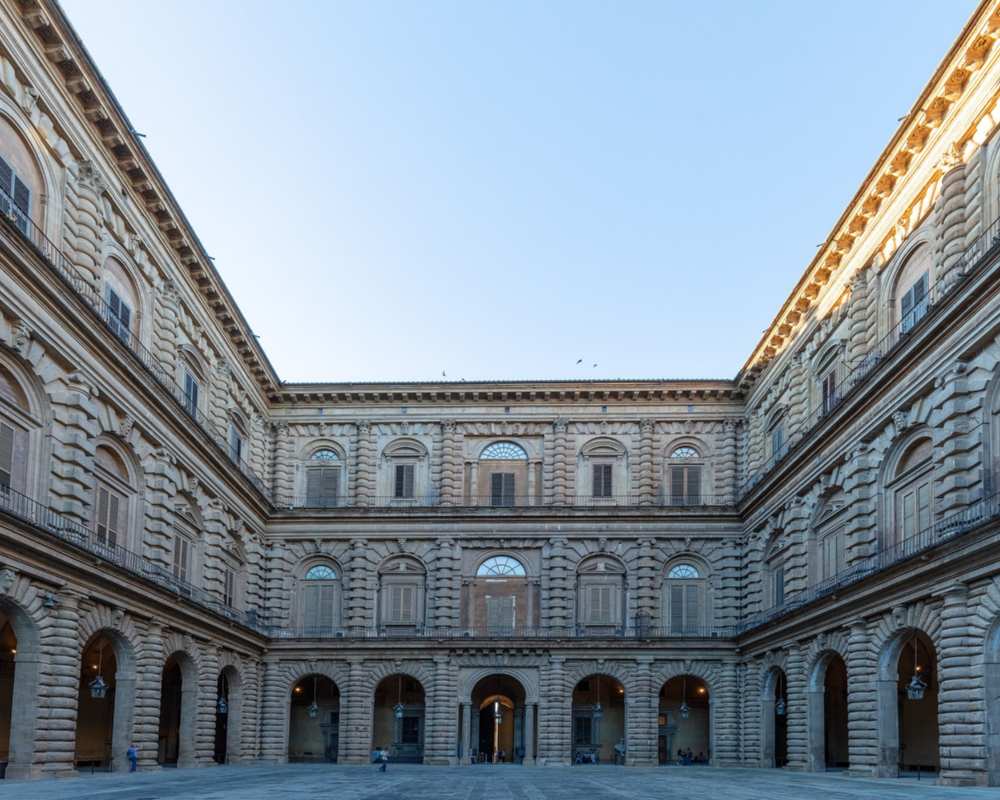 Il cortile interno di Palazzo Pitti