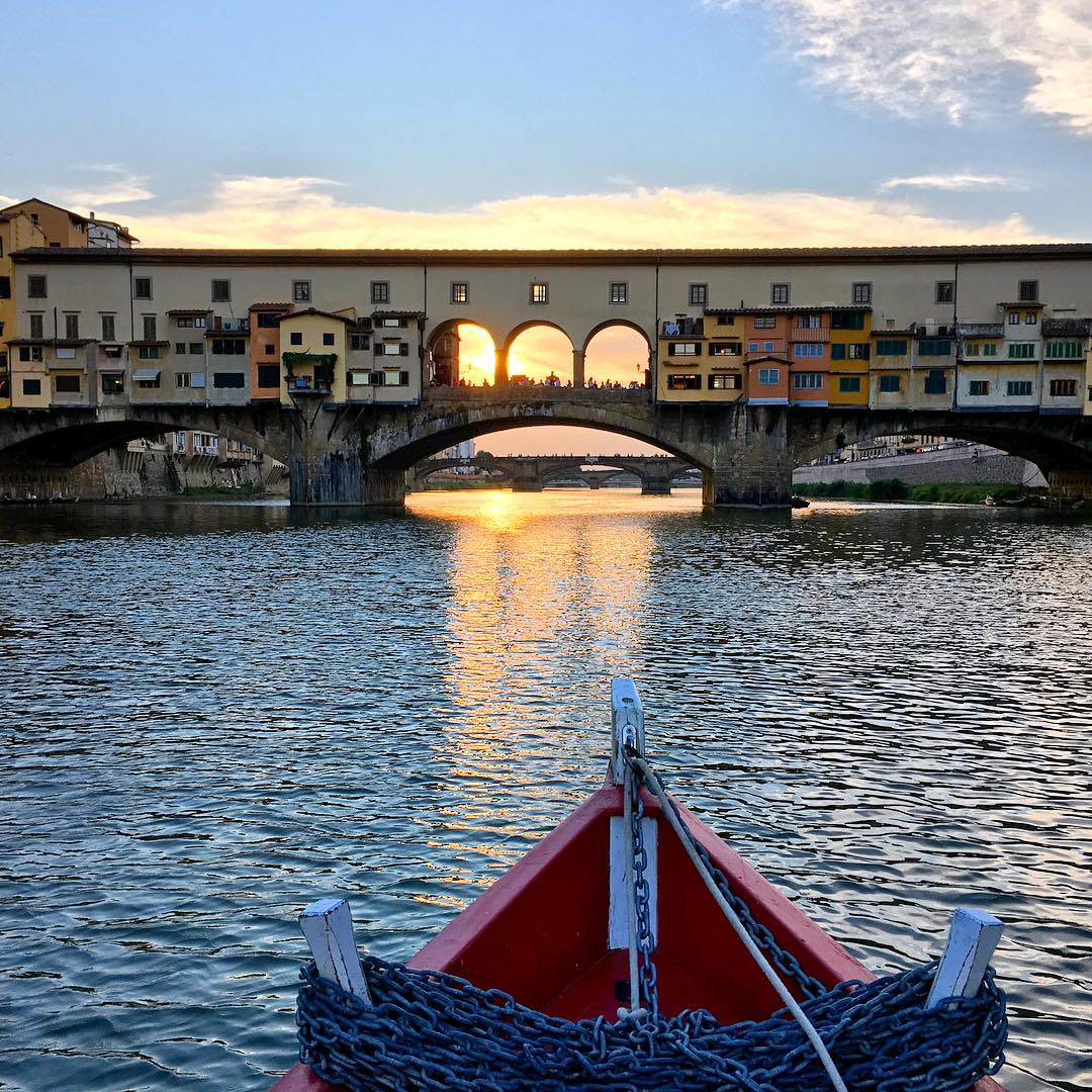 El Ponte Vecchio, como se puede ver desde el punto de vista de los Renaioli
