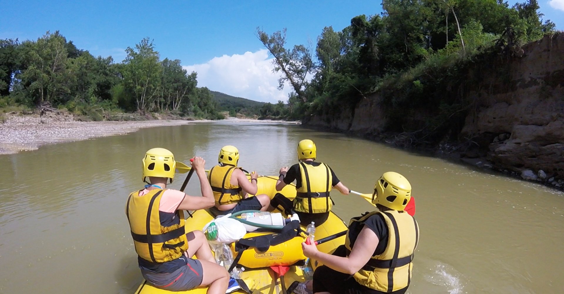 Rafting in the Marema, along the Ombrone river