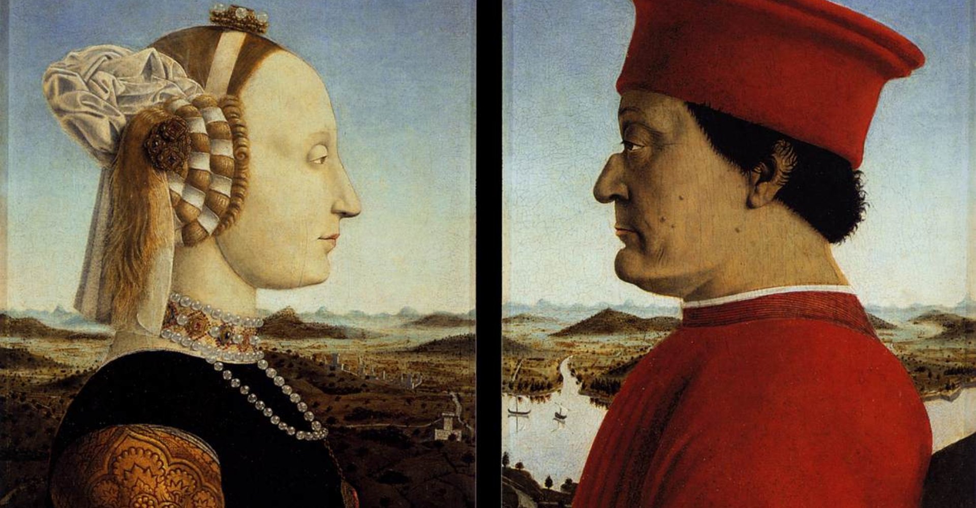 Retrato de los Duques de Urbino por Piero della Francesca