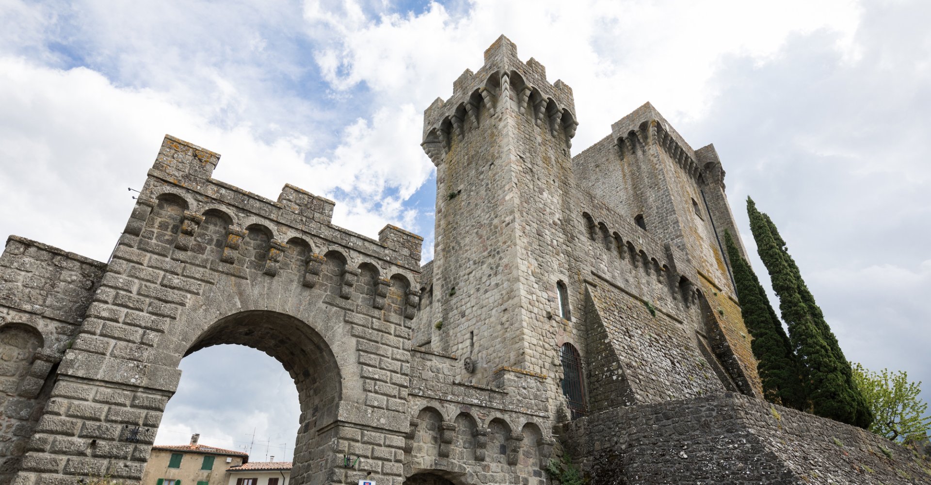 Medieval castle and tower in Piancastagnaio