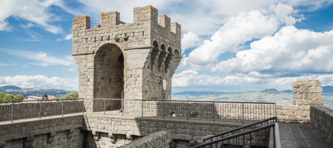 The ancient walls of the Piancastagnaio castle