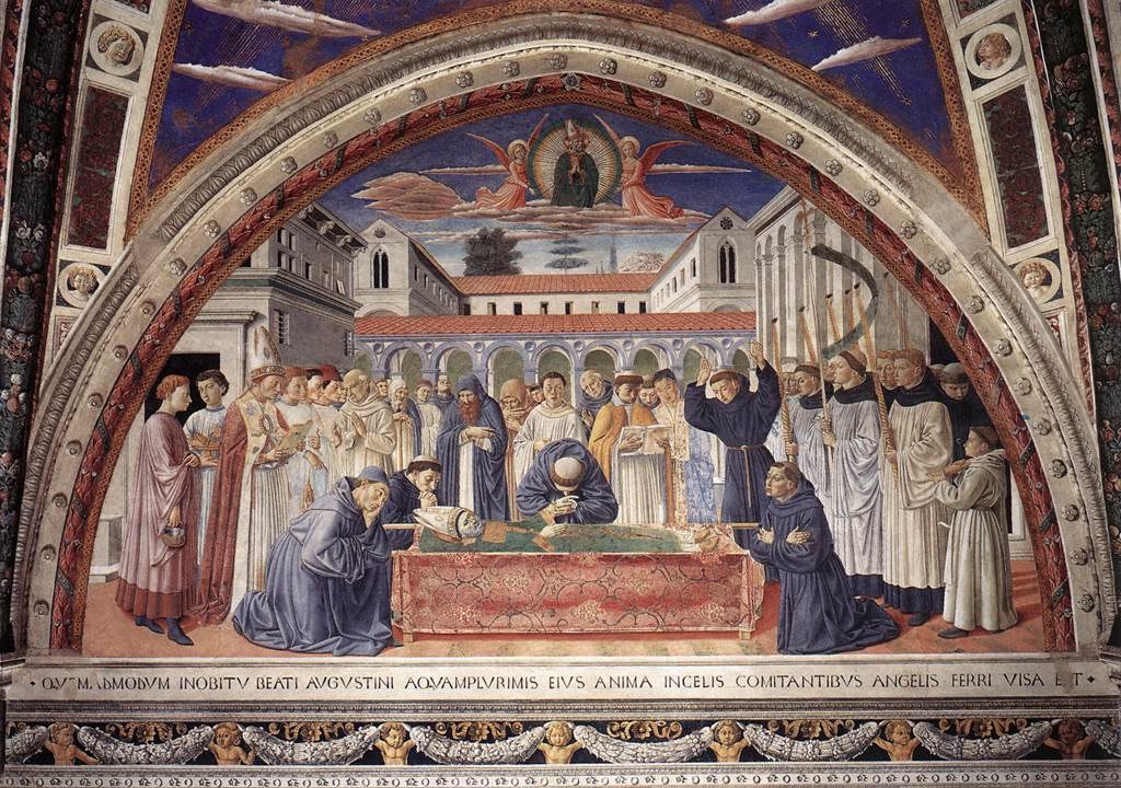 Detail aus dem Freskenzyklus „Geschichten aus dem Leben des Heiligen Augustinus“ von Benozzo Gozzoli