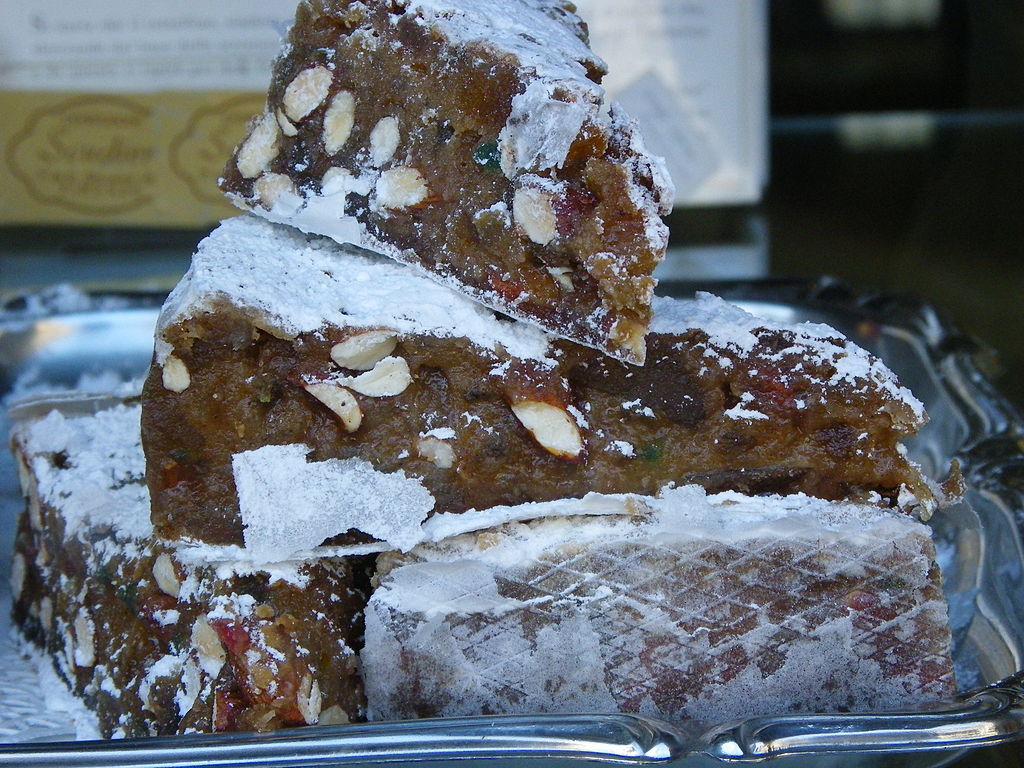 The Panforte, typical cake of Siena