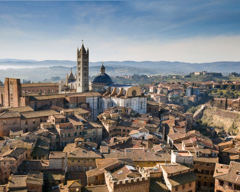 Vista del centro de Siena desde lo alto