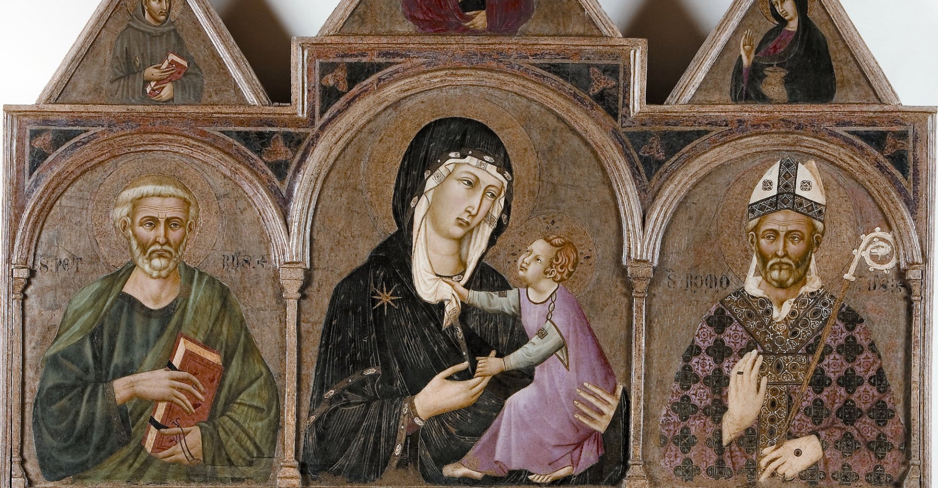 Virgen y el Niño con los Santos, de Ugolino di Nerio