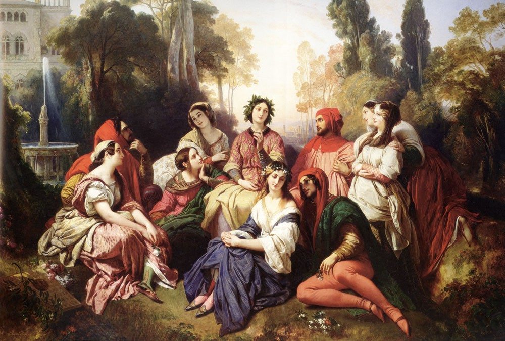 Das Dekameron, Gemälde von Xaver Winterhalter